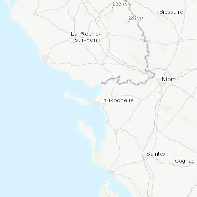 Map showing location of Nieul-sur-Mer (46.203780, -1.167800)