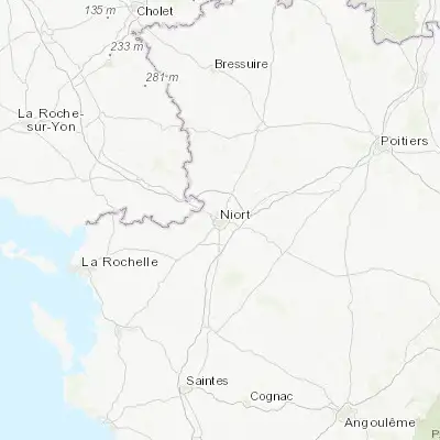 Map showing location of Niort (46.323130, -0.458770)