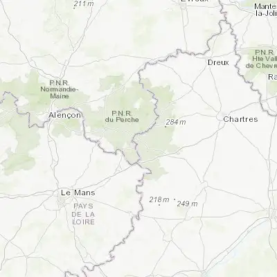 Map showing location of Nogent-le-Rotrou (48.321570, 0.821770)