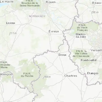 Map showing location of Nonancourt (48.770860, 1.197990)