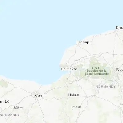 Map showing location of Octeville-sur-Mer (49.554960, 0.116600)