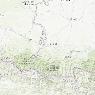 Map showing location of Odos (43.195750, 0.057400)