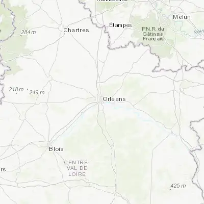 Map showing location of Orléans (47.902890, 1.903890)