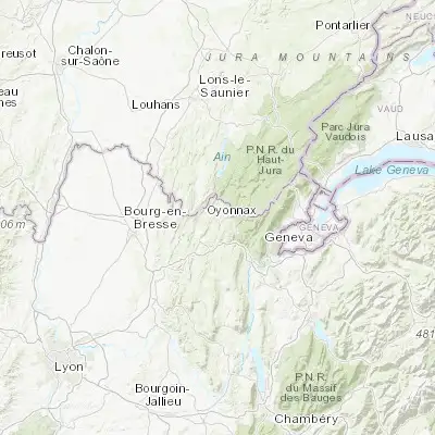 Map showing location of Oyonnax (46.259170, 5.657270)