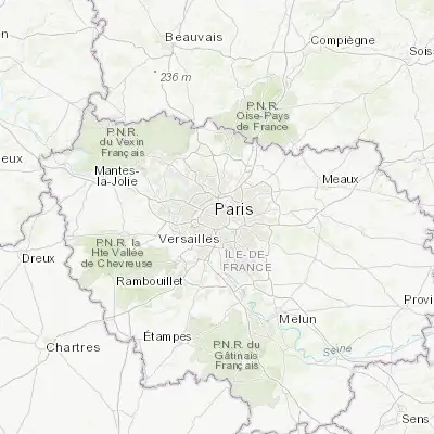 Map showing location of Paris (48.853410, 2.348800)