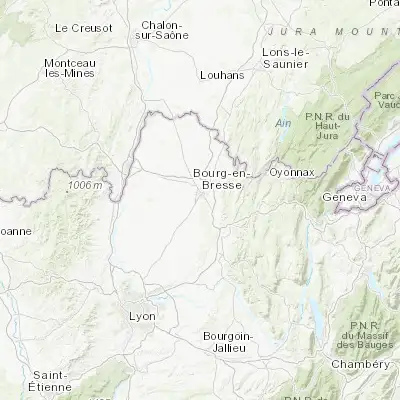 Map showing location of Péronnas (46.183380, 5.210520)