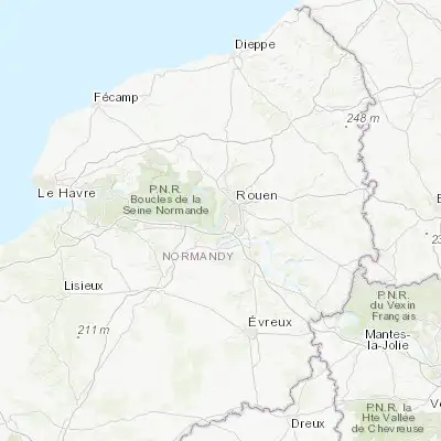 Map showing location of Petit-Couronne (49.383330, 1.016670)