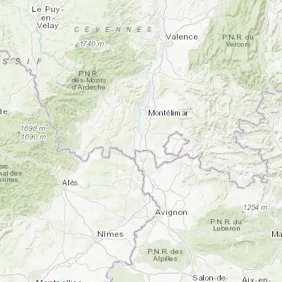 Map showing location of Pierrelatte (44.375490, 4.703140)
