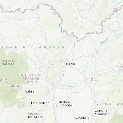 Map showing location of Plombières-lès-Dijon (47.333330, 4.966670)