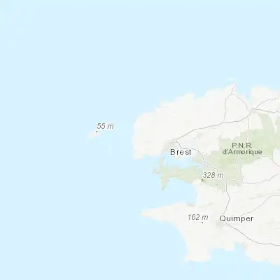 Map showing location of Plouarzel (48.434130, -4.731000)
