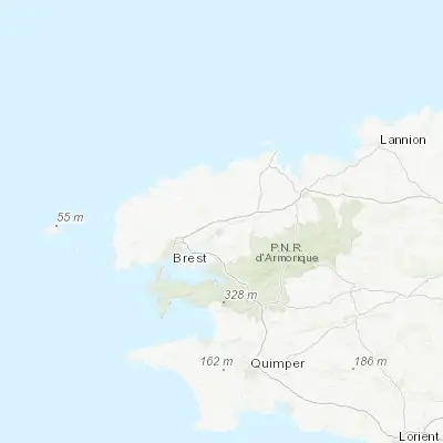 Map showing location of Plouédern (48.484420, -4.245510)