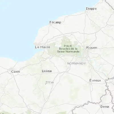 Map showing location of Pont-Audemer (49.350000, 0.516670)