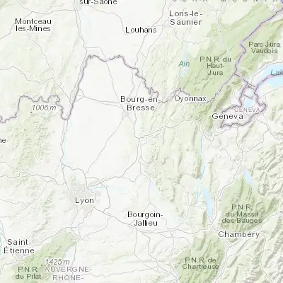 Map showing location of Pont-d'Ain (46.055830, 5.339740)