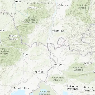 Map showing location of Pont-Saint-Esprit (44.256560, 4.647800)