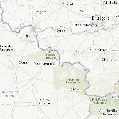 Map showing location of Quiévrechain (50.391720, 3.668150)