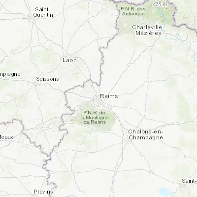 Map showing location of Reims (49.265260, 4.028530)