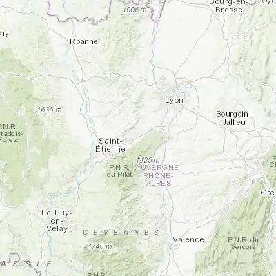 Map showing location of Rive-de-Gier (45.527550, 4.615890)