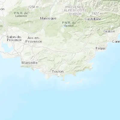 Map showing location of Rocbaron (43.309040, 6.079410)