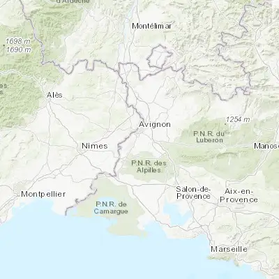 Map showing location of Rognonas (43.899930, 4.803690)