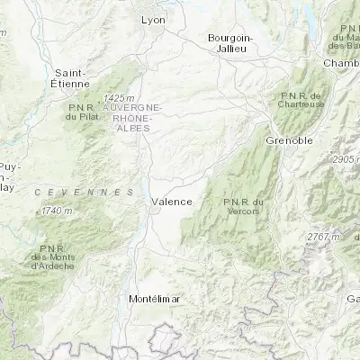 Map showing location of Romans-sur-Isère (45.049600, 5.066020)