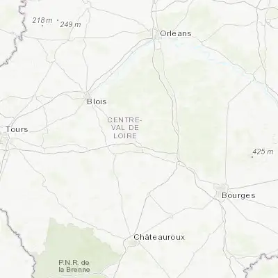 Map showing location of Romorantin-Lanthenay (47.366670, 1.750000)
