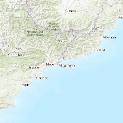 Map showing location of Roquebrune-Cap-Martin (43.764080, 7.482070)