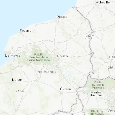 Map showing location of Rouen (49.443130, 1.099320)