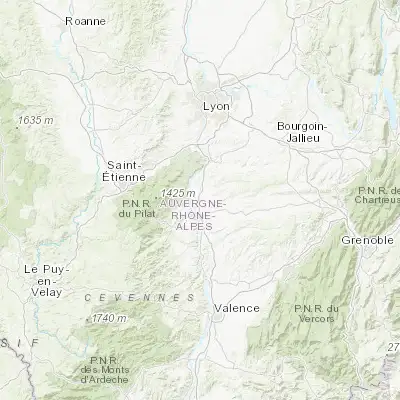 Map showing location of Roussillon (45.373880, 4.814960)