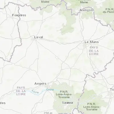 Map showing location of Sablé-sur-Sarthe (47.837650, -0.332940)