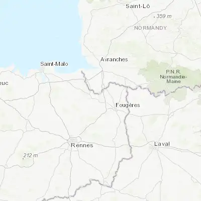 Map showing location of Saint-Brice-en-Coglès (48.410850, -1.366550)