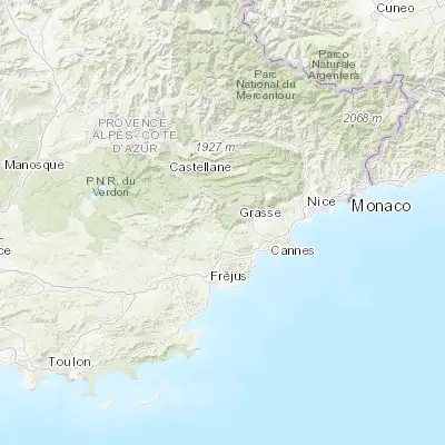Map showing location of Saint-Cézaire-sur-Siagne (43.650150, 6.792190)