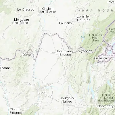 Map showing location of Saint-Denis-lès-Bourg (46.202170, 5.189240)
