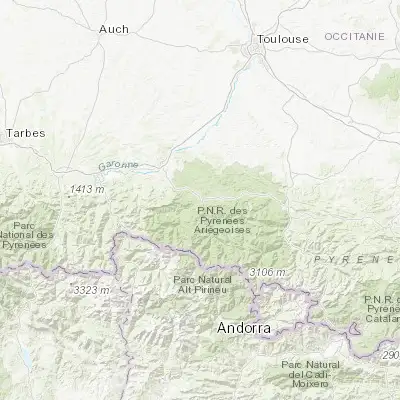 Map showing location of Saint-Girons (42.984910, 1.145870)
