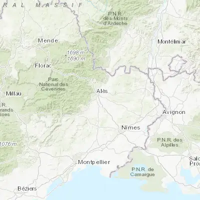 Map showing location of Saint-Hilaire-de-Brethmas (44.081140, 4.124700)