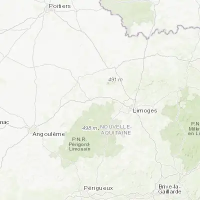 Map showing location of Saint-Junien (45.887460, 0.901580)