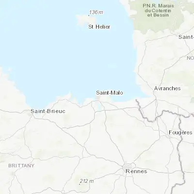 Map showing location of Saint-Malo (48.647380, -2.008770)
