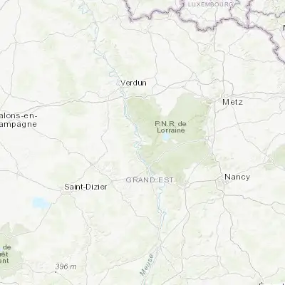 Map showing location of Saint-Mihiel (48.887460, 5.550990)