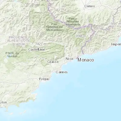 Map showing location of Saint-Paul-de-Vence (43.700000, 7.116670)