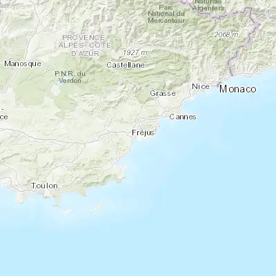 Map showing location of Saint-Raphaël (43.423320, 6.773500)