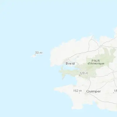 Map showing location of Saint-Renan (48.431140, -4.621680)