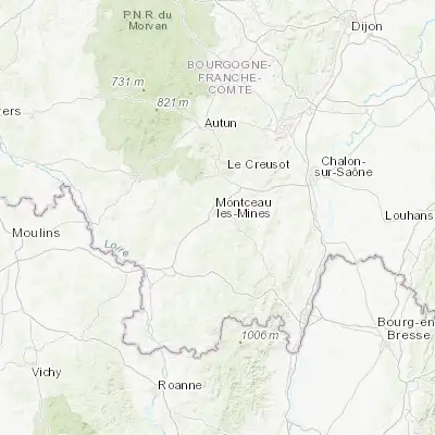Map showing location of Saint-Vallier (46.641070, 4.371070)