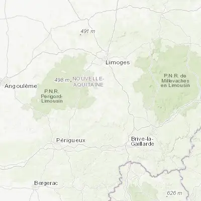 Map showing location of Saint-Yrieix-la-Perche (45.514500, 1.203290)