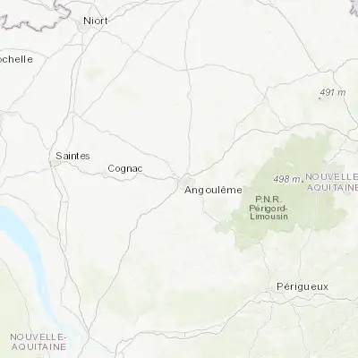 Map showing location of Saint-Yrieix-sur-Charente (45.675210, 0.127060)