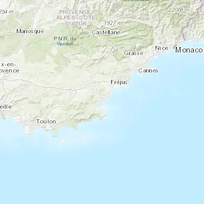 Map showing location of Sainte-Maxime (43.309070, 6.638490)