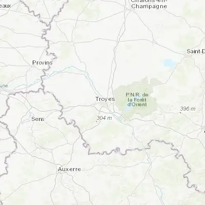 Map showing location of Sainte-Savine (48.296370, 4.046420)