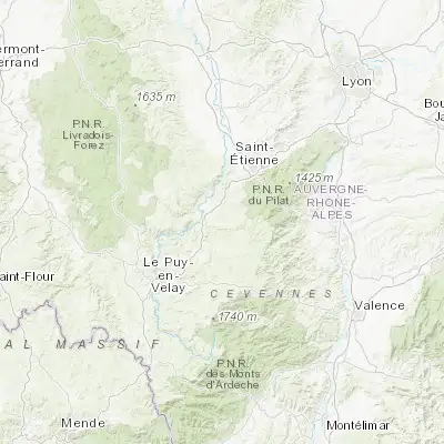 Map showing location of Sainte-Sigolène (45.243290, 4.233430)