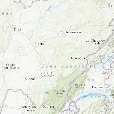 Map showing location of Salins-les-Bains (46.946630, 5.877630)
