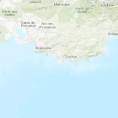 Map showing location of Sanary-sur-Mer (43.119850, 5.801550)