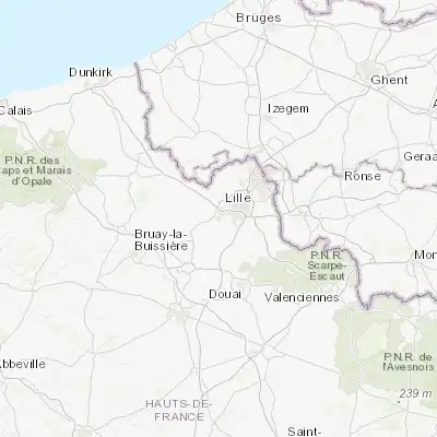 Map showing location of Santes (50.593160, 2.962890)