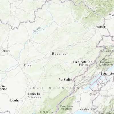 Map showing location of Saône (47.223110, 6.116820)